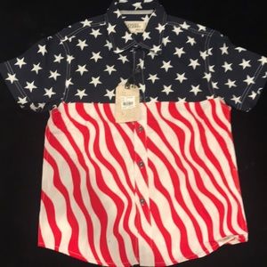 Brand new Free planet button down shirt